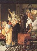 Alma-Tadema, Sir Lawrence A Sculpture Gallery in Rome at the Time of Augustus (mk23) oil on canvas